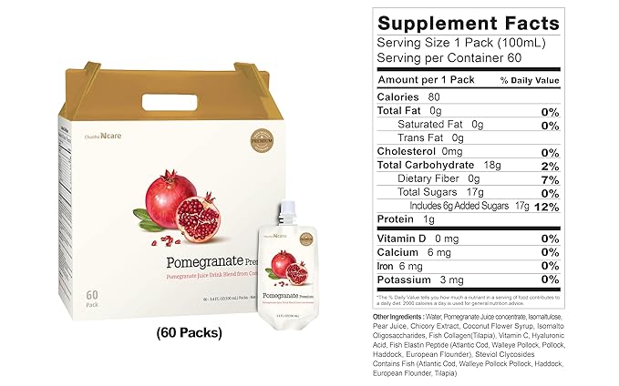 Chunho Food Sweet &amp Sour Pomegranate Premium Juice Drink Natural Turkish Pomegranate No Preservatives 60 x 80 ml Sachets