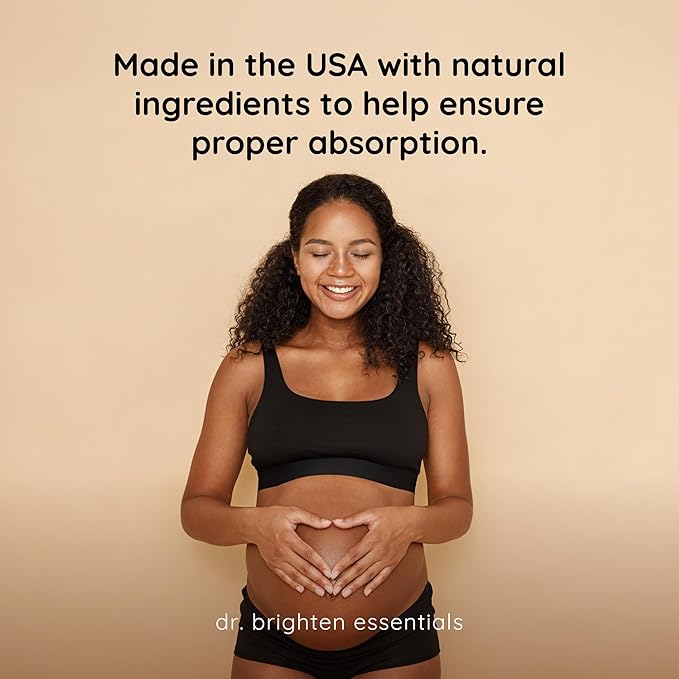 Dr. Brighten Prenatal Plus - Women’s Formulation Active B Vitamins Minerals Antioxidants for Pregnant or Nursing Mothers Non-GMO Vegan No Gluten No Soy - 180 Capsules