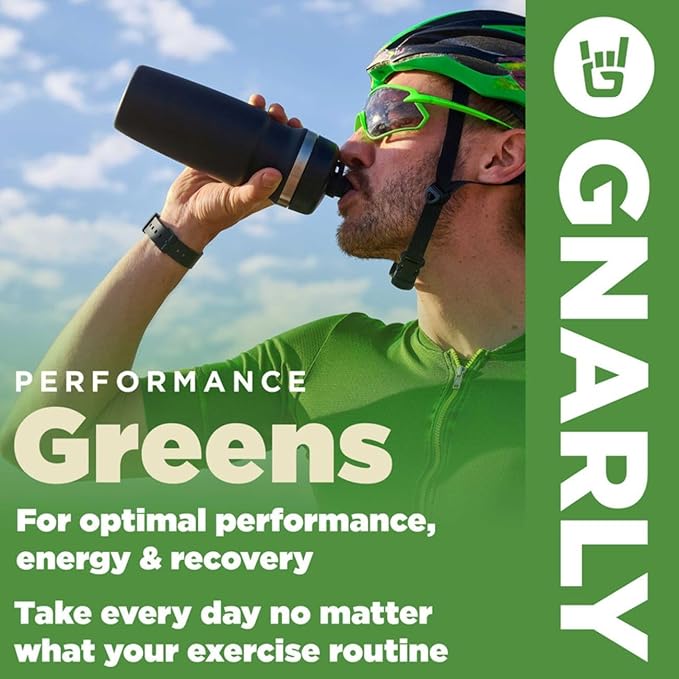Gnarly Nutrition Greens Superfood Powder – Lemon Mint Performance Super Greens Powder – NSF Contents Certified – Organic Probiotics &amp Essential Micronutrients - Lemon Mint 11.64 oz