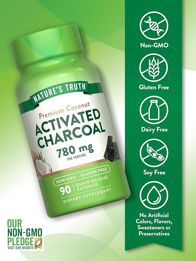 Nature's Truth Activated Charcoal 260mg (Pack of 6)