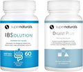 Super Naturals IBSolution &amp Digest Plus Bundle - Digestive Enzymes for Women &amp Men Digestive Health Supplements Probiotics for Digestion Gas and Bloating Relief - Variety 2 Pack 60 Capsule