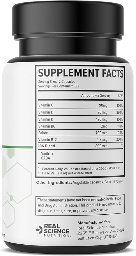 Real Science Nutrition Offers Bowel Miracle: Natural Solution for Gut Health Abdominal Discomfort Lower Bowel Formula Aiding IBS and Chronic Bloating