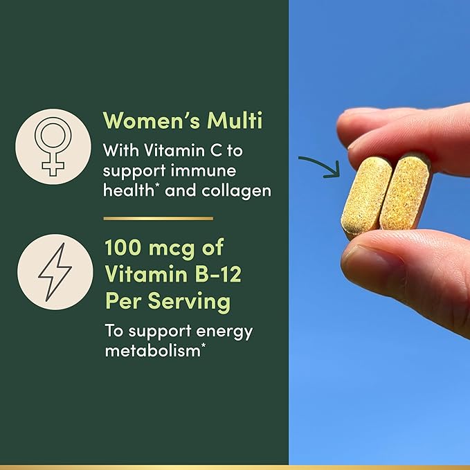 Nature's Bounty High Potency Women’s Complete Multivitamin Daily Vitamin with Vitamin C Supports Heart Health &amp Immune Function Essential Nutrition for Women 120 Caplets (Pack of 2)
