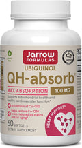 Jarrow Formulas QH-Absorb Ubiquinol 100mg - 60 Softgels - High Absorption &amp Active Antioxidant Form of Co-Q10 - Supports Mitochondrial Energy Production &amp Healthy Cardiovascular Function