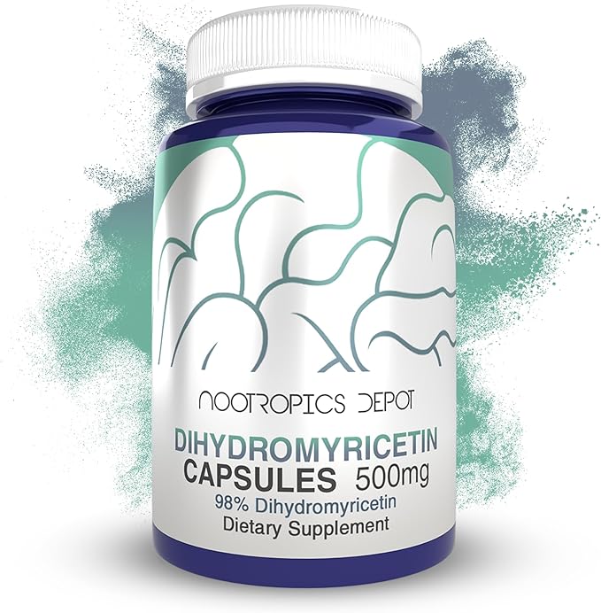 Nootropics Depot Dihydromyricetin (DHM) Capsules | 500mg | Supports Liver Alcohol Recovery and Cognition | 60 Count