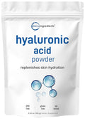 Hyaluronic Acid Serum Powder 100 Grams | Low Molecular Weight Cosmetics Grade | Skin Hydration and Moisture Support Supplements | Vegan Water Soluble (Within 2 Hours)
