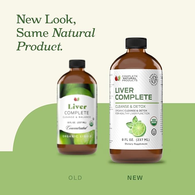 Liver Complete Liquid 8 oz - Organic Liver Cleanse Detox Formula Herbal Support for High Enzymes with Milk Thistle Dandelion Chanca Piedra Easy Absorbing Natural Tincture USA Made Family Crafted