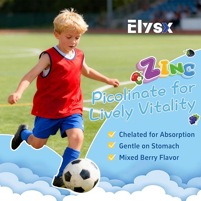 Zinc Picolinate Copper Liquid Drops Celated Zinc 30mg with Copper Selenium for Kids &amp Adults Immune Support &amp Skin Health Mixed Berry Flavor 2 FL OZ