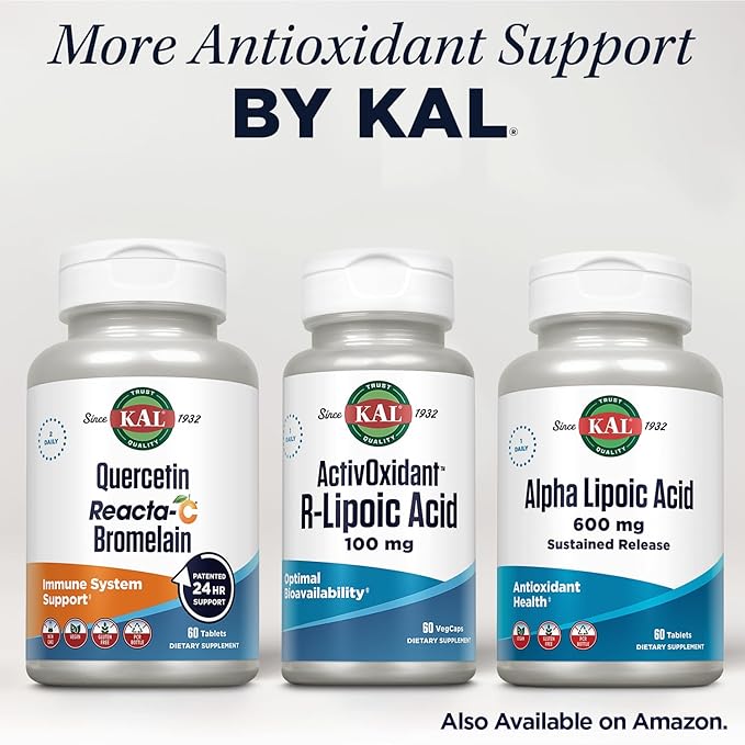 Kal 100 Mg R-lipoic Acid Activoxidant Tablets 60 Count