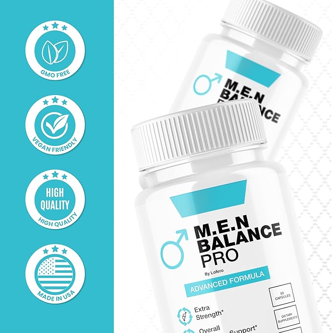 MEN Balance Pro Capsules M.E.N Max Triple Action Formula Capsulas Pills Mens Multivitamins Premium Natural Advanced Maximum Strength Pastillas Health Wellness Supplement Support Reviews (60 capsules)