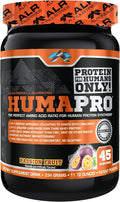 ALR Industries HumaPro Essential Amino Acid Formula | EAA Protein Supplement | Supports Muscle Recovery &amp Performance | Vegan Gluten Free | | 45 Servings (Passion Fruit)