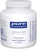 Pure Encapsulations Calcium K/D | Supplement for Bone Strength Immune System Colon and Cardiovascular Health* | 180 Capsules
