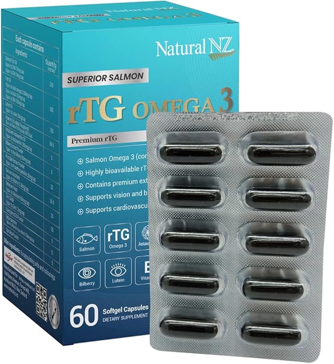 Premium Salmon rTG Omega3 1-A-Day 60 Softgels (1)