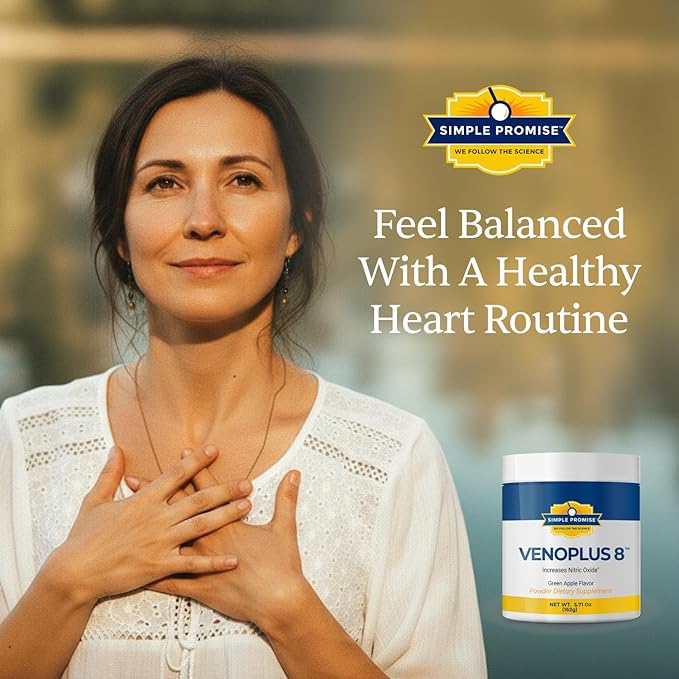 Simple Promise Heart &amp Circulation Support Bundle – Supports Cardiovascular Health Blood Flow &amp Energy – CardioClear7 &amp VenoPlus8 for Cellular Energy and Nitric Oxide Support – 30-Day Sup