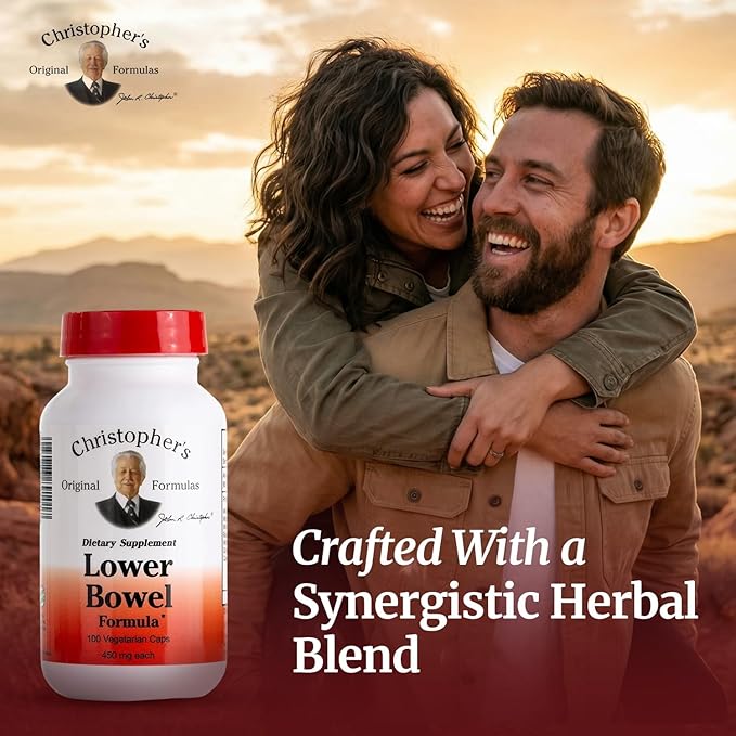 Christopher's Original Formulas Lower Bowel Cleanse Formula Capsules - Herbal Laxative Colon Cleanse and Gut Cleanse 100 ct. - Pack of 2