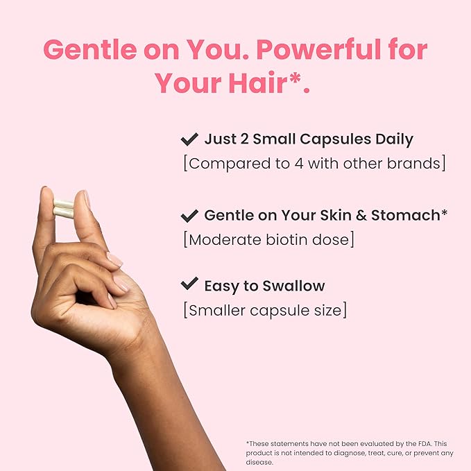 HairAnew Hair Growth Vitamins for Thicker Stronger Hair | Works for Women &amp Men All Hair Types | 11 Hair Vitamins &amp Ingredients | 5000mcg Biotin | Vegan | Independently Tested | 60 Capsules (3