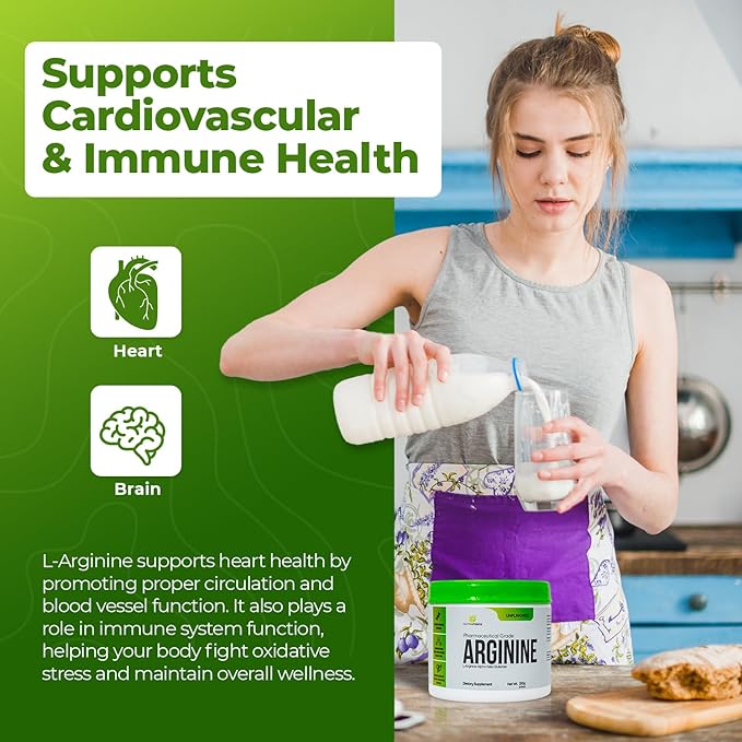 NutraForce Pharmaceutical Grade ARGININE L-Arginine Alpha-Keto Glutarate Powder - Promotes Protein Synthesis Dietary Supplement Unflavored 250g