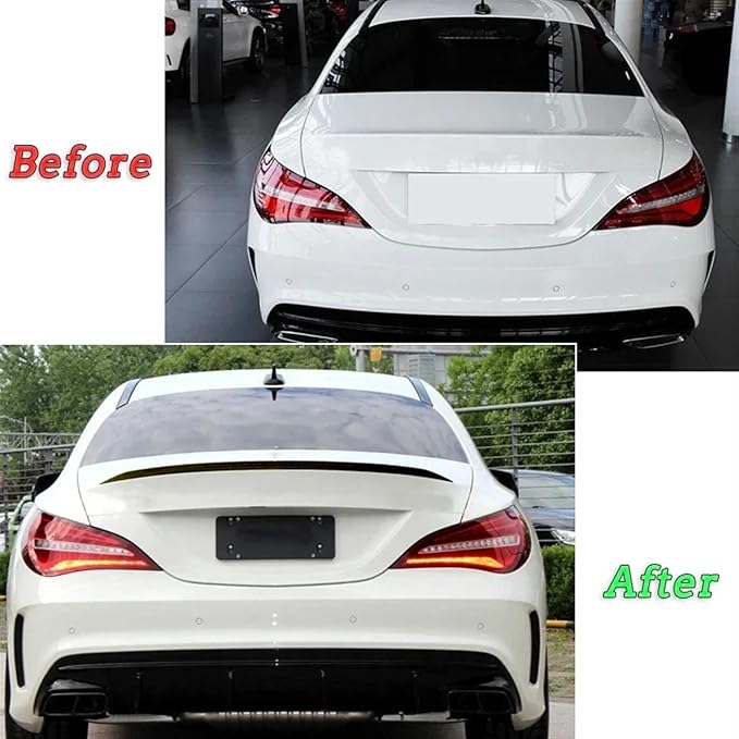 Car Rear Roof Trunk Spoiler Compatible for Mercedes Benz CLA Class C117 CLA180 CLA200 CLA250 CLA45 A-MG 2013-2019 Tail Wing Body Kit Tuning(Carbon Look)