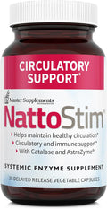 Master Supplements NattoStim - 30 Delayed Release Vegetable Capsules - Circulatory &amp Immune Support - Vegan Gluten Free - 30 Servings