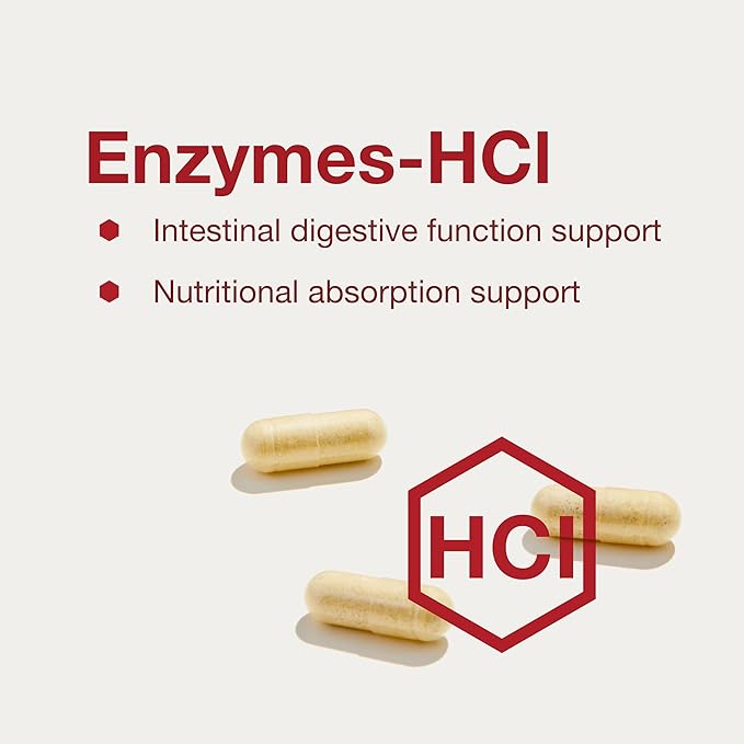 PROTOCOL FOR LIFE BALANCE Enzymes-HCl - Digestive Enzymes with Bromelain - Full Spectrum of Proteases - Digestion Supplement - Soy &amp Dairy Free - 120 Capsules
