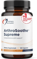 Designs for Health ArthroSoothe Supreme - Joint Support Supplement for Adults with Glucosamine Sulfate Quercetin Green Lipped Mussel MSM Chinese Skullcap + More - Non-GMO (120 Capsules)
