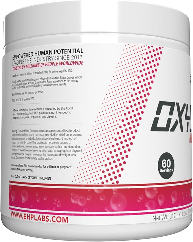 EHP Labs OxyShred Thermogenic Fat Burner - Pre-Workout Powder with L-Glutamine Acetyl L-Carnitine Metabolism Booster Weight Loss Appetite Control Energy Drink Dr. Soda Pop 60 Servings