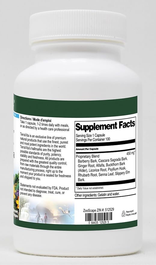 Cascara Sagrada Ginger Licorice and More Formula - 450 mg (100 Capsules ZIN: 512529)