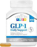 21st Century GLP-1 Daily Support Supplement (60 Count) Weight Management Exercise &amp Daily Metabolism Health Support Vegetarian Capsules with Turmeric Barberry &amp Green Tea Extract Gluten