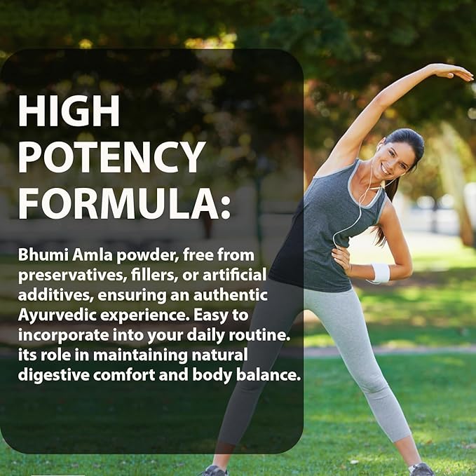 Bhumi Amla Powder/Churn - Organic and Pure Ingredient Extract for Healthy Liver Functioning and Digestive Strength Enriched with Essential Nutrients