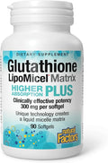 Natural Factors Glutathione LipoMicel Matrix 300 mg - Antioxidant Supplement for Healthy Aging &amp Immune Support - Non-GMO Gluten-Free &amp Dairy-Free - 90 Softgels (45 Servings)