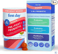 FIRST DAY Womens 3-in-1 Probiotic Gummies – Prebiotic + Probiotic + Postbiotic Supplement – Supports Digestive &amp Oral Health Immune Function &amp Energy Levels – 30-Day Supply