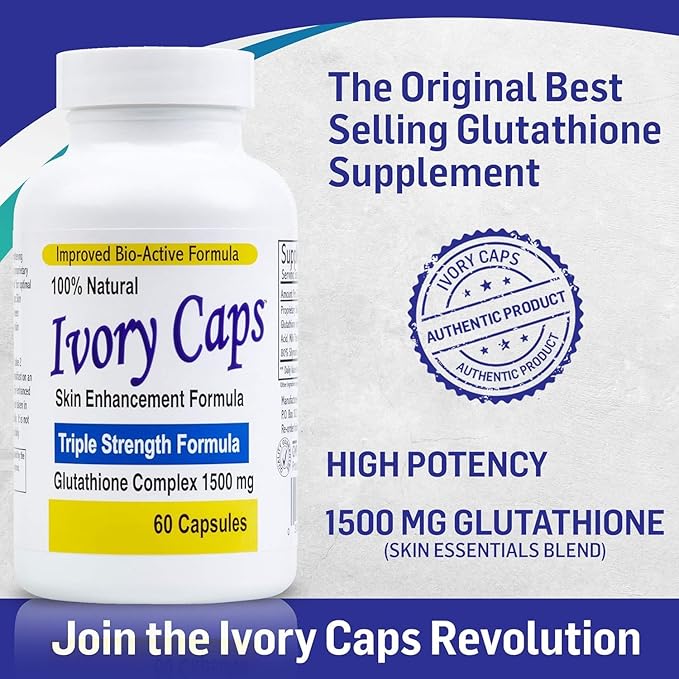 Ivory Caps - Maximum Potency Glutathione 1500Skin Whitening Complex **Sale REG. $49.99 - Now $29.99 - Free Shipping