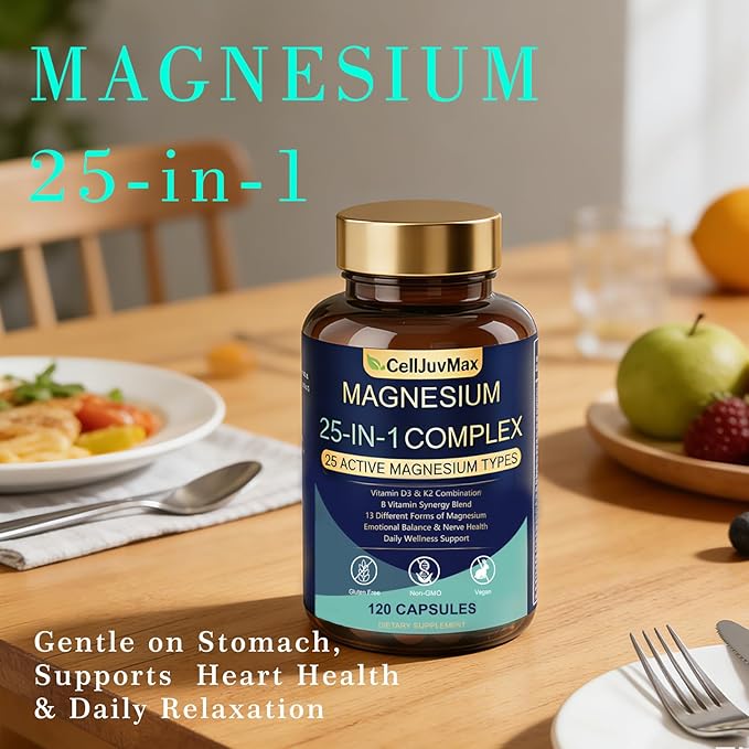 25-in-1 Magnesium Complex | Multi-Form Absorbable Blend for Daily Nutritional Support 120 Vegan Caps (1)