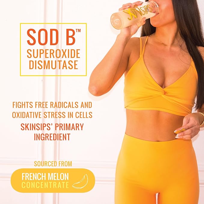 Skin Health &amp Energy Boost Drink Mix- Sugar Free SOD B (TM) Antioxidants from French Melon Concentrate On the Go Stick Packs Lemon 30 Pack