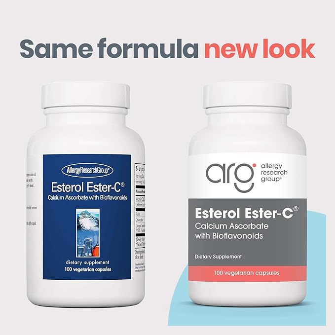 Allergy Research Group Esterol Ester C - Delivers 1.35 g Vitamin C - Buffered Vitamin C with Bioflavonoids &amp Quercetin - Immune &amp Antioxidant Support - 100 Servings - 100 Capsules