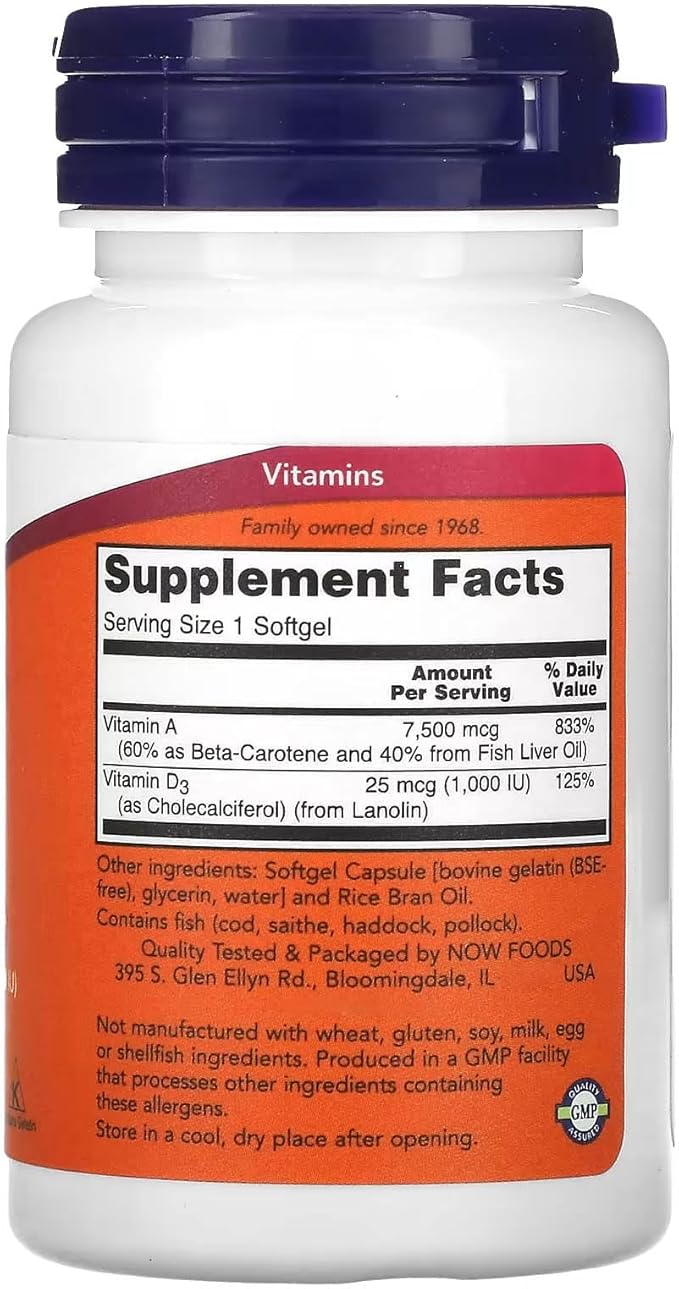 NOW Foods Ultra A &amp D 25000/1000 100 SGELS