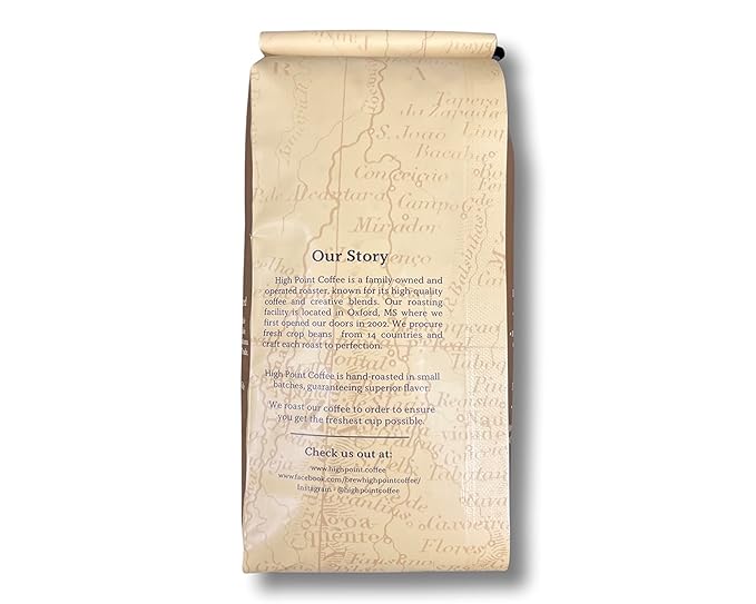 High Point Coffee Medium Roast Ground Coffee - Colombia 48 Ounces (Four Bags of 12 Ounces)