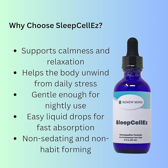 SleepCellEz Homeopathic Tissue Salt Drops – Gentle Nighttime Wellness Support – 2 fl oz