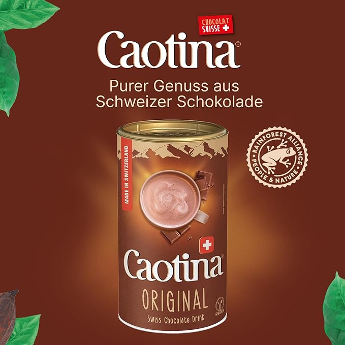 Caotina Fine Swiss Milk Chocolate Multivitamin Powder Drink 500g - Made in Switzerland by Wander