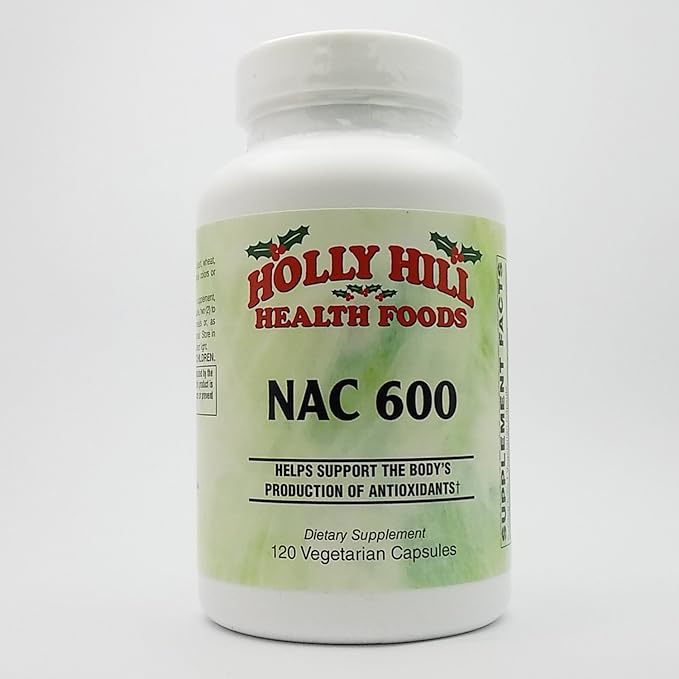 Holly Hill Health Foods NAC 600 (N-Acetyl Cysteine) 120 Vegetarian Capsules