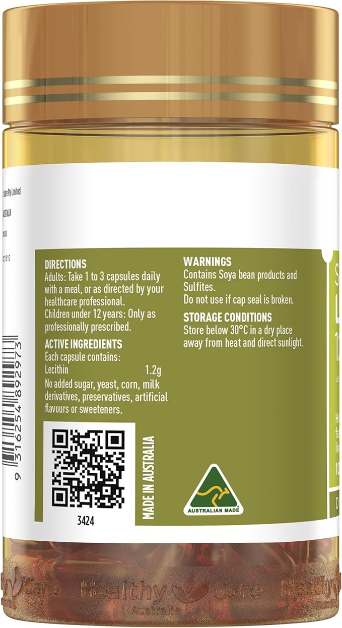 Healthy Care Lecithin 1200mg 100caps