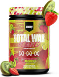 REDCON1 Total War Reloaded Pre Workout Strawberry Kiwi - Creatine Beta Alanine + L-Citrulline Malate Keto Friendly for Men &amp Women with 350mg of Caffeine - Fast Acting (30 Servings)
