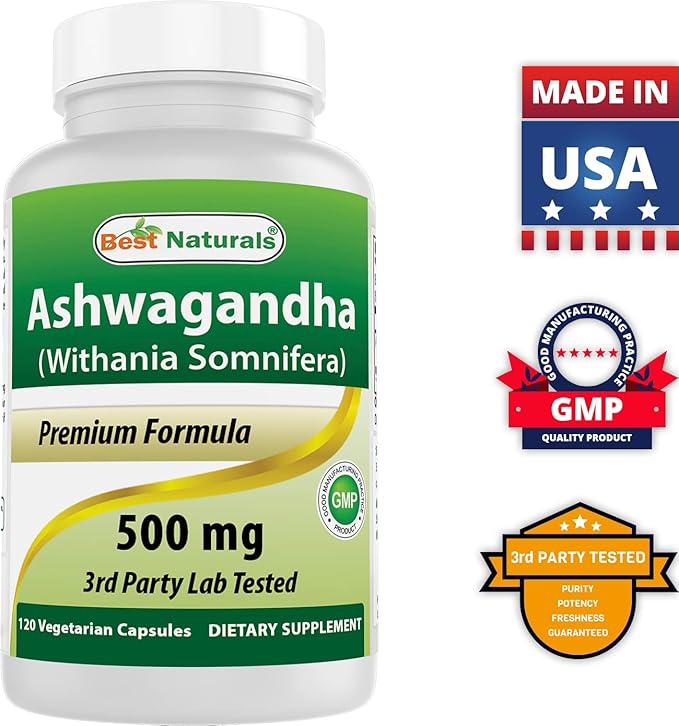 Best Naturals L-Glutamine 1000 mg &amp Ashwagandha Extract 500 Mg