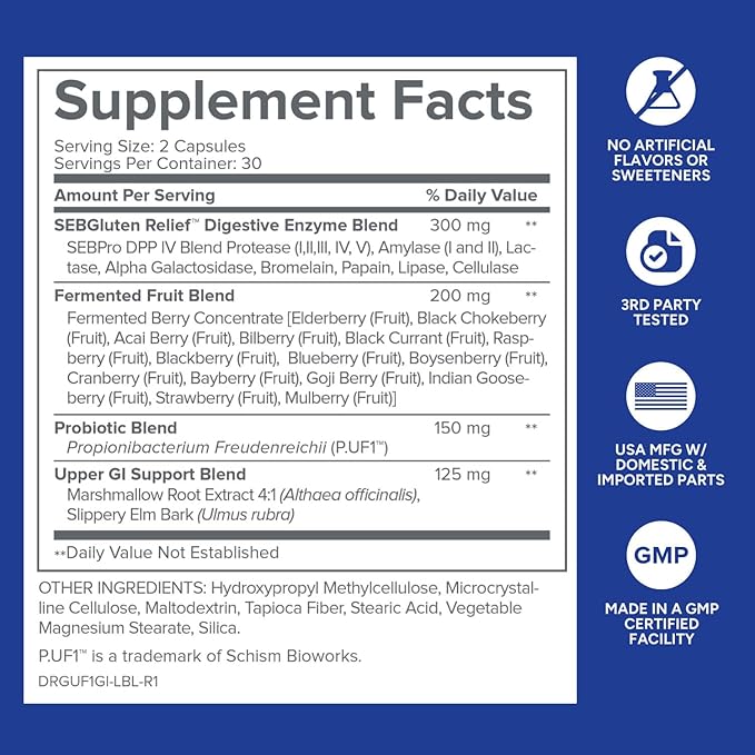 Gundry MD GI Advantage Gut Supplement with Probiotics Digestive Enzymes and Superfruit Extracts for Strong Metabolism Energy Digestion and Muscle Support - (30 Servings)