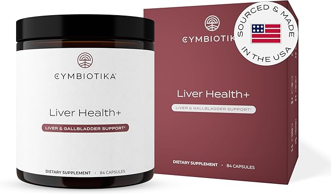 CYMBIOTIKA Liver Supplement with Vitamins &amp Herbs for Liver Support Health Cleanse and Repair Helps Metabolism and Digestion Gluten Free Vegan Plant Based and Non GMO 84 Capsules 28 Servi