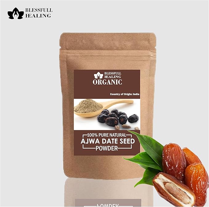 Blessfull Healing Organic 100% Pure Natural Ajwa Date Seed Powder | 200 Gram / 7.05 oz