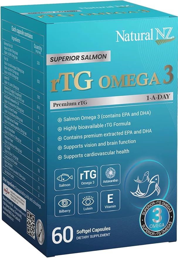 Premium Salmon rTG Omega3 1-A-Day 60 Softgels (1)