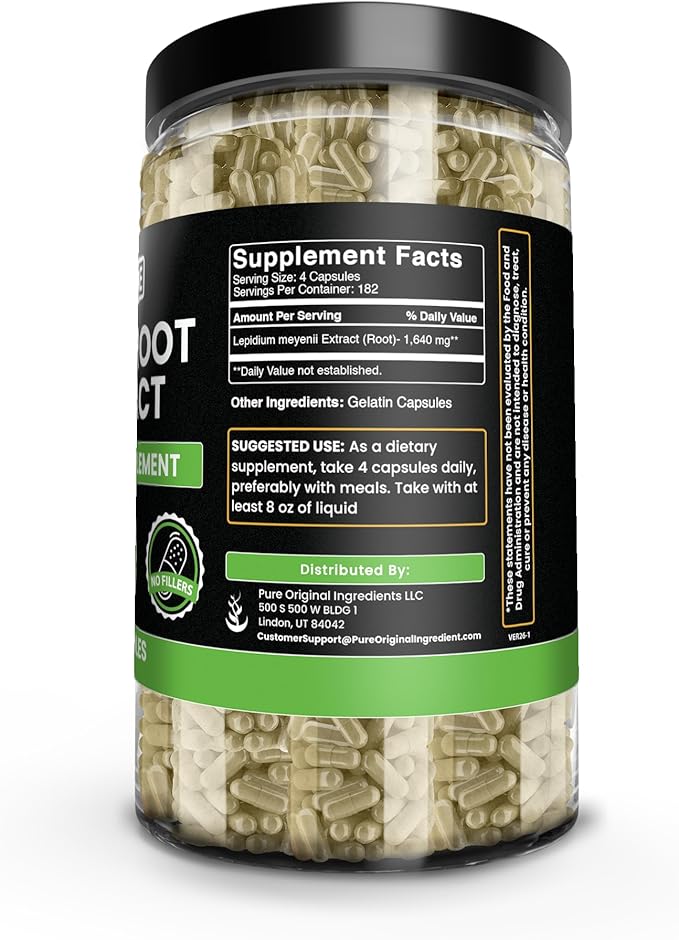 PURE ORIGINAL INGREDIENTS Maca Root (730 Capsules) No Magnesium Or Rice Fillers Always Pure Lab Verified