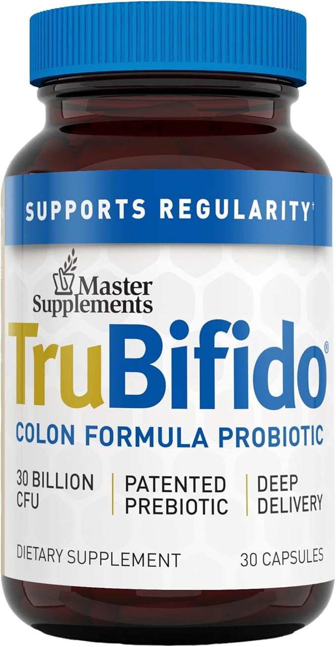 Master Supplements TruBifido - 30 Capsules - Powerful Probiotic for Colon Health &amp Energy - Immune Booster Supports Regularity - Gluten Free - 30 Servings