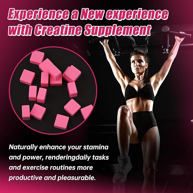 Creatine Monohydrate Gummies 6g for Men WomenComplex Creatine Monohydrate Chewable for Muscle StrengthMuscle BuildingEnergy BoostPre-Workout Energy SupplementVegan Raspberry - 120 Count